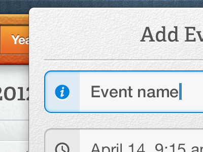 Adding event popup