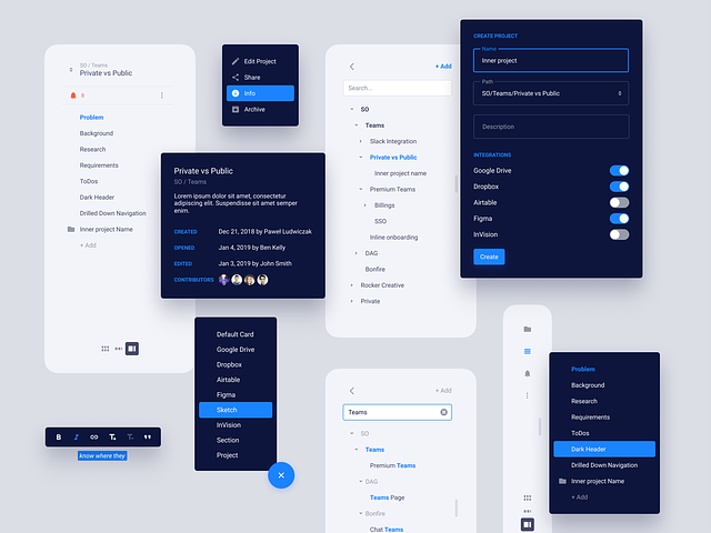 UI elements by Pawel Ludwiczak on Dribbble