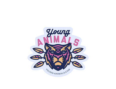 Young Animals branding branding design design illustration logo logo design sticker tiger vector
