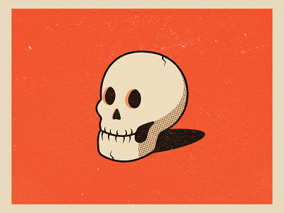 Old Skull autumn design halloween happy illustration october old orange skull