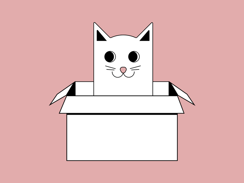 Cat craft! animal animals animated gif animation cat design gif illustration pet pink weekly warm up