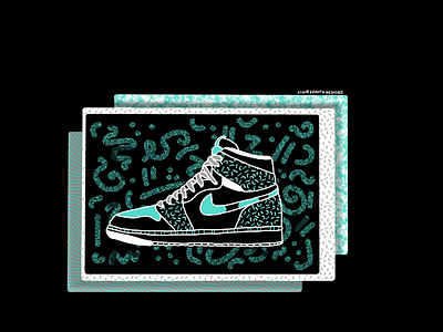 Nikes on my feet 👟👟 with a touch of Keith Haring ✨ clairssmithdesigns collage graphic design hand drawn illustration illustration keith haring inspiration nike patterns texture play true grit texture supply