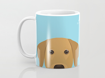Let's get some coffee dog illustration mug vector vector art
