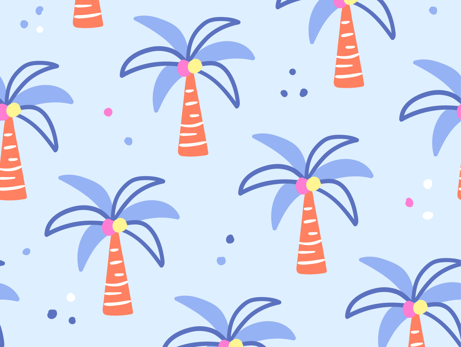 Palm trees pattern by Kenya Aguirre on Dribbble