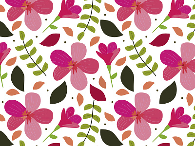 Floral Spring pattern floral floral background floral patern floral wallpaper garden leaves nature pink pink flowers rapport spring textile pattern design wallpaper