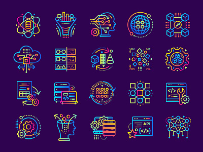 Data Science gradient icons