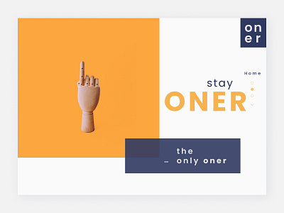 Oner Concept Design brand branding clean design design art illustration landing page design ui uidesign ux web webdesign