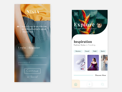 Fashion Inspiration App app app design clean concept design design design art fashion app inspiration mobile design mobile ui ui uidesign ux webdesign welovedaily welovedesign