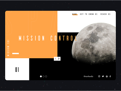 Space Concept Landing Page app design clean design landing landing page design minimal moon space trend ui uidesign uiux ux uxdesign web webdesign website