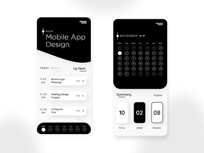 Scheduling App - Mobile app app design clean design design art minimal mobile mobile app mobile app design mobile ui schedule task management ui uidesign uiuxdesign ux