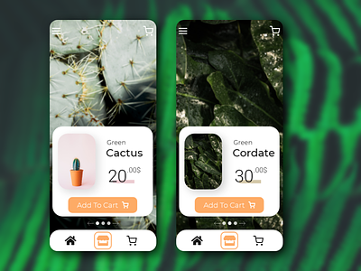 Plant Store App - Mobile Card View app design design art mobile app design plants store app ui uidesign ux