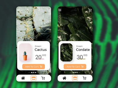 Plant Store App - Mobile Card View