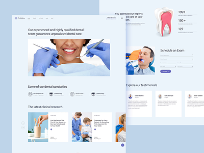 ProMedica - Dentist Home branding pharmacy ui ux web design wordpress