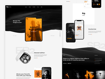 Eidan - App Showcase agency portfolio animation app landing page qode ui ux web agency website wordpress