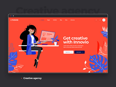 Innovio - Multipurpose Landing Page Theme animation app app branding app landing page creative creative agency digital studio flat interace modern ui ux vector vector art vector artworks vector illustrations web website wordpress