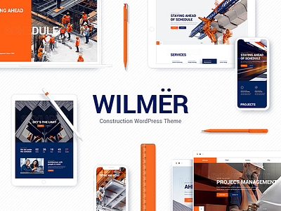 Wilmër - Construction Theme architect building clean company construction management modern portfolio property theme website wordpress