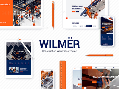 Wilmër - Construction Theme architect building clean company construction management modern portfolio property theme website wordpress