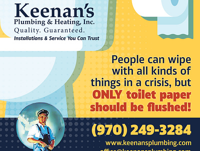 Keenan's Plumbing Facebook Ad adobe illustrator adobe indesign advertising graphic design