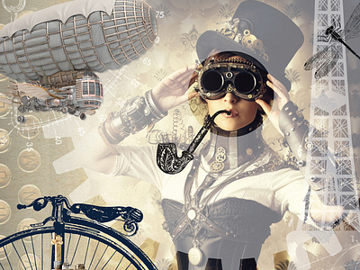 Steampunk poster adobe illustrator adobe indesign graphic graphic design illustration photoshop poster