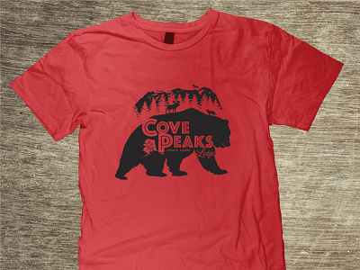 Cove Peaks Lodge T-shirt design adobe illustrator design graphic graphic design illustration vector