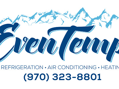 EvenTemp Logo for Heating & AC Company in Colorado adobe illustrator design graphic design logo