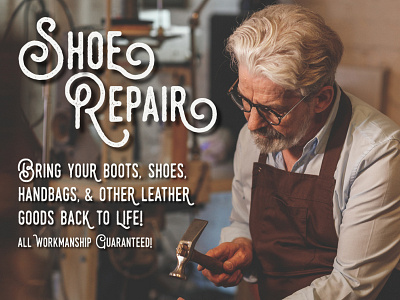 D'Medici Footwear Shoe Repair Ad adobe illustrator adobe indesign advertising design graphic design print collateral