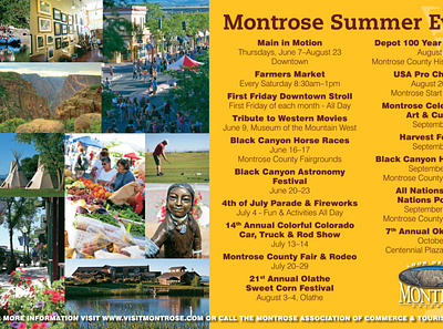 Montrose Assoc. of Commerce & Tourism Summer Event Ad adobe illustrator adobe indesign advertising design graphic design print collateral