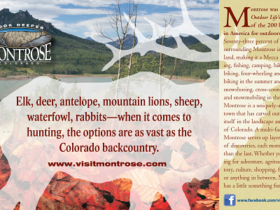 Outdoor Ad for Montrose, Colorado adobe illustrator adobe indesign advertising design graphic design print collateral