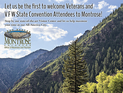 City of Montrose VFW State Convention Welcome Ad adobe indesign advertising design graphic design print collateral