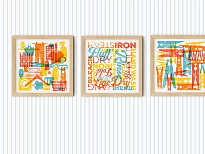 Retro Laundry Wall Art