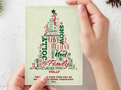 Typographic Christmas Card adobe illustrator holiday card print collateral type design typography art