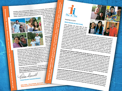 One To One Fundraising Letter adobe indesign graphic design