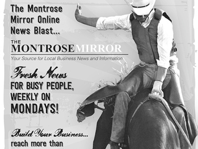 Montrose Mirror Rodeo Ad adobe indesign adobe photoshop graphic design print advertising
