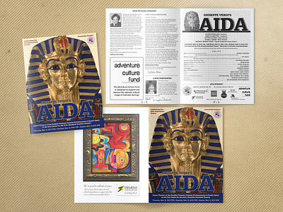 Aida Program for Opera Theatre of the Rockies adobe indesign graphic design print advertising print collateral