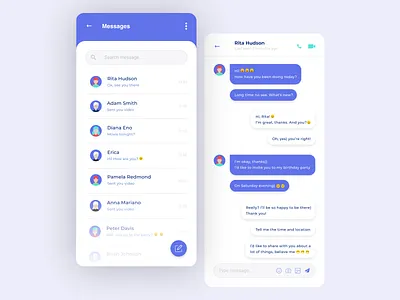 Daily UI 013 013 chat daily ui daily ui 013 daily ui challenge dailyui message message app mobile mobile app mobile app design ui