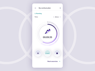 Daily UI 014 014 countdown countdown timer daily ui daily ui 014 dailyui mobile mobile app sport timer ui