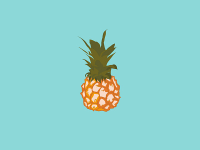 Pineapple Ice Cream art branding design flat graphic design illustration illustrator minimal vector wacom intuos