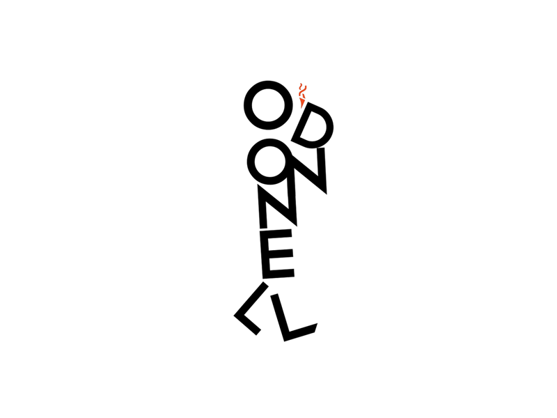 O'Donnell's Walking Guy animation branding character coffee logo type art typogaphy