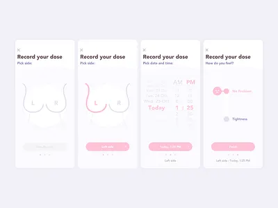 tissue expander ... dose recording app design light minimal minimalistic mobile ui ui ux ui design uidesign uiux user experience user interface user interface design userinterface ux ux ui ux design uxdesign uxui