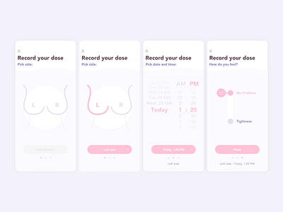 tissue expander ... dose recording app design light minimal minimalistic mobile ui ui ux ui design uidesign uiux user experience user interface user interface design userinterface ux ux ui ux design uxdesign uxui