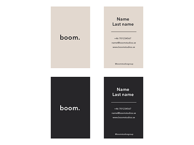 Boom logo + business card brand design branding business card business card design design graphic design logo minimalistic simple