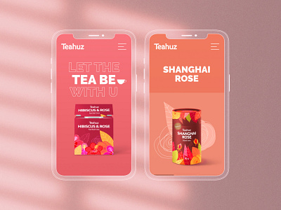 Teahuz Concept 2 adaptive adaptive design cup first page hibiscus lily mobile ui pink tea ui ui design uidesign web design webdesign website