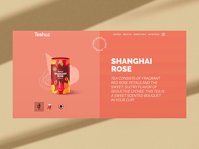 Teahuz Product Page animation concept product page tea ui ui design uidesign web design webdesign website
