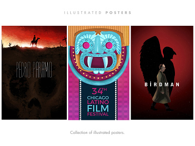Illustrated Postesr design digital illustration digital painting film film poster illustration posters