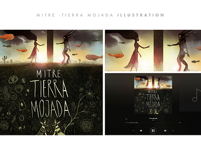 M I T R E - Tierra Mojada Single release animation character design fantasy illustration ink mexico spotify watercolor
