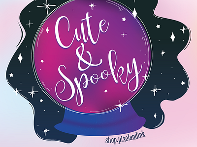 Cute & Spooky design illustration illustrator vector