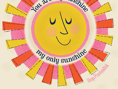 You Are My Sunshine illustration illustrator louisiana midcentury retrosupply sun vector