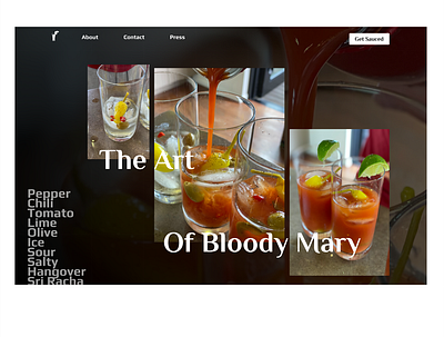 "Get Sauced" bloody mary ui uiux