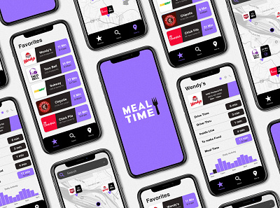 Meal Time App app design ui ux uiux design