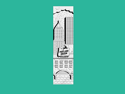 Portland city illustration portland print vector